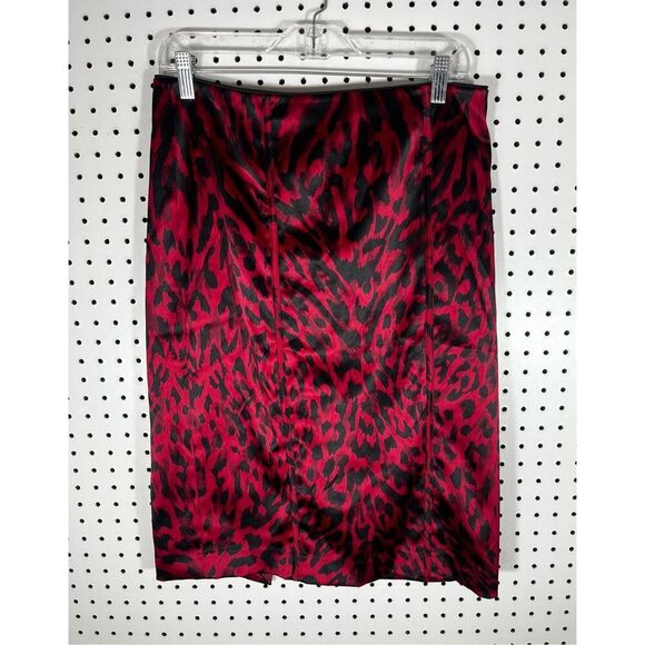 White House Black Market animal print  skirt 10 - Picture 1 of 6
